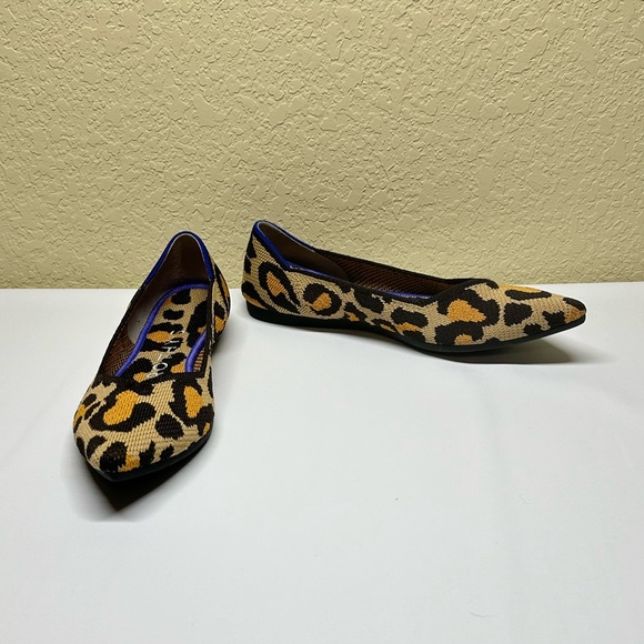 Rothy’s Cheetah Print Flats Comfort Shoes 6.5 - Picture 4 of 13